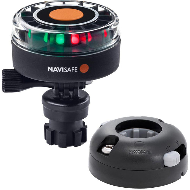 Navisafe Navilight 2NM Tricolor w/Navimount Base  Horizontal Mount - Black [340KIT7] - Rough Seas Marine