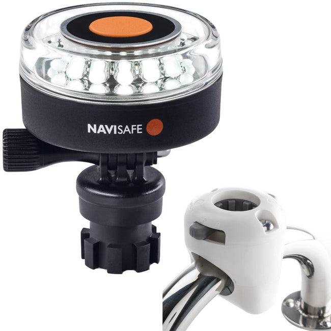 Navisafe Navilight 360 2NM White w/Navimount Base  Rail Mount - White [040KIT3] - Rough Seas Marine