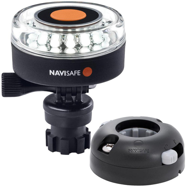 Navisafe Navilight 360 2NM White w/Navimount Base  Horizontal Mount - Black [040KIT7] - Rough Seas Marine