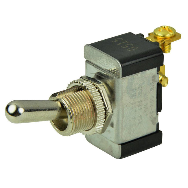 BEP SPST Chrome Plated Toggle Switch -OFF/(ON) [1002002] - Rough Seas Marine