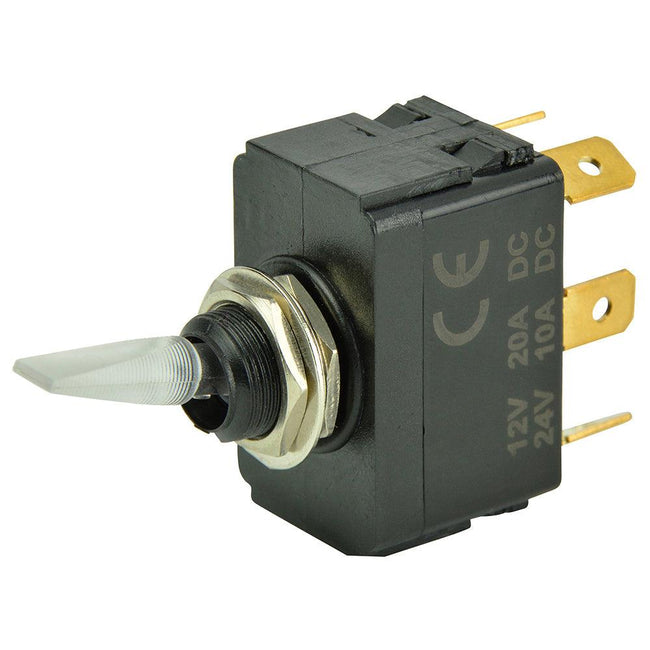 BEP SPDT Lighted Toggle Switch - ON/OFF/ON [1001907] - Rough Seas Marine