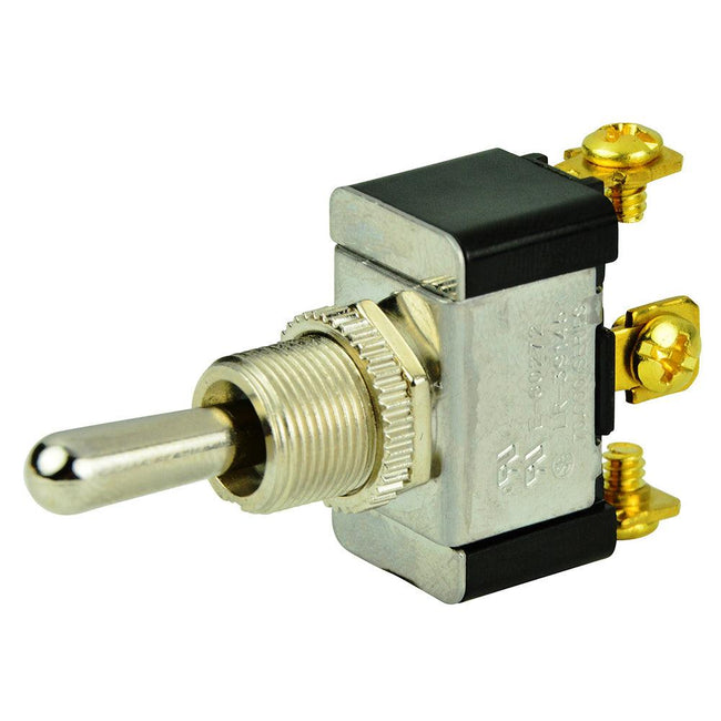BEP SPDT Chrome Plated Toggle Switch - (ON)/OFF/(ON) [1002004] - Rough Seas Marine