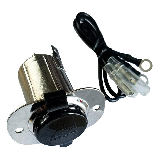 Marinco Stainless Steel 12V Receptacle w/Cap [20036] - Rough Seas Marine