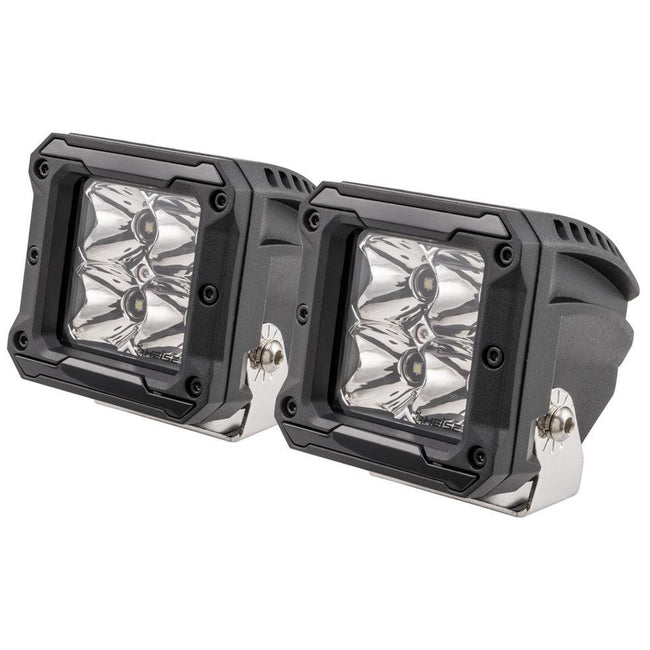 HEISE 4 LED Cube Light w/Harness - Spot Beam- 3" - 2 Pack [HE-HCL2S2PK] - Rough Seas Marine