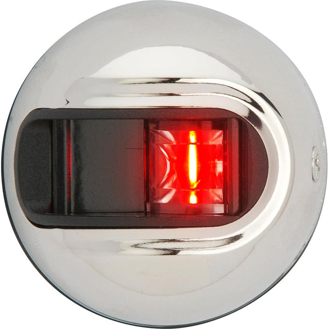 Attwood LightArmor Vertical Surface Mount Navigation Light - Port (red) - Stainless Steel - 2NM [NV3012SSR-7] - Rough Seas Marine