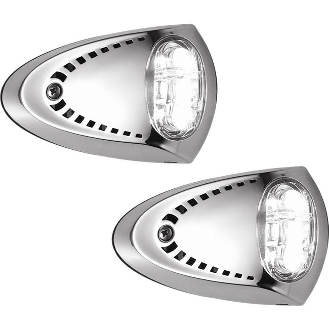 Attwood LED Docking Lights - Stainless Steel - White LED - Pair [6522SS7] - Rough Seas Marine