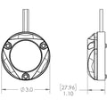 Lumitec Zambezi Mini Surface Mount Underwater Light - Blue - Non-Dimming [101457] - Rough Seas Marine