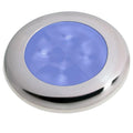 Hella Marine Polished Stainless Steel Rim LED Courtesy Lamp - Blue [980503221] - Rough Seas Marine