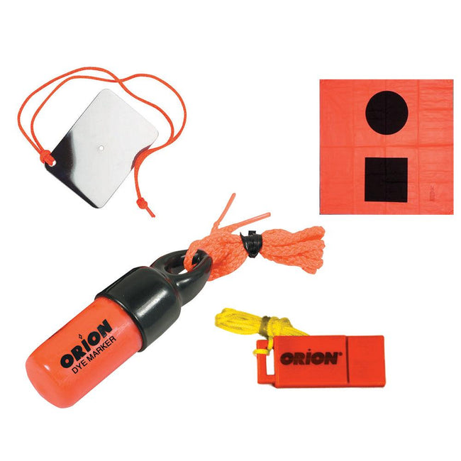 Orion Signaling Kit - Flag, Mirror, Dye Marker  Whistle [619] - Rough Seas Marine