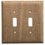 Whitecap Teak 2-Toggle Switch/Receptacle Cover Plate [60176] - Rough Seas Marine
