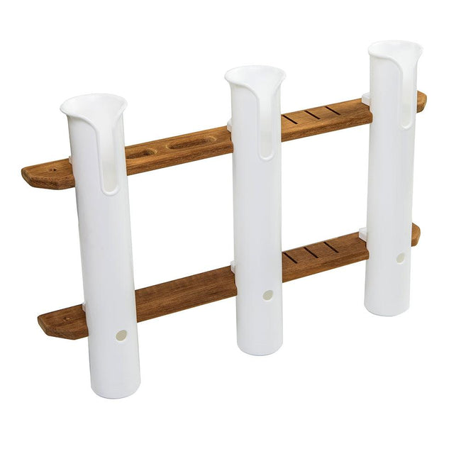 Whitecap Teak 3-Rod Tournament Storage Rack [63449] - Rough Seas Marine