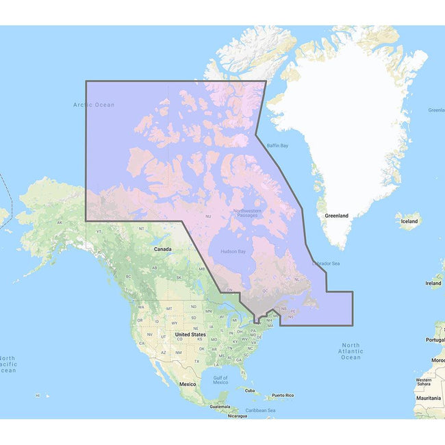 Furuno Canada North  East - Vector Charts, 3D Data  Standard Resolution Satellite Photos - Unlock Code [MM3-VNA-021] - Rough Seas Marine