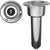 Mate Series Stainless Steel 0 RodCup Holder - Drain - Round Top [C1000D] - Rough Seas Marine