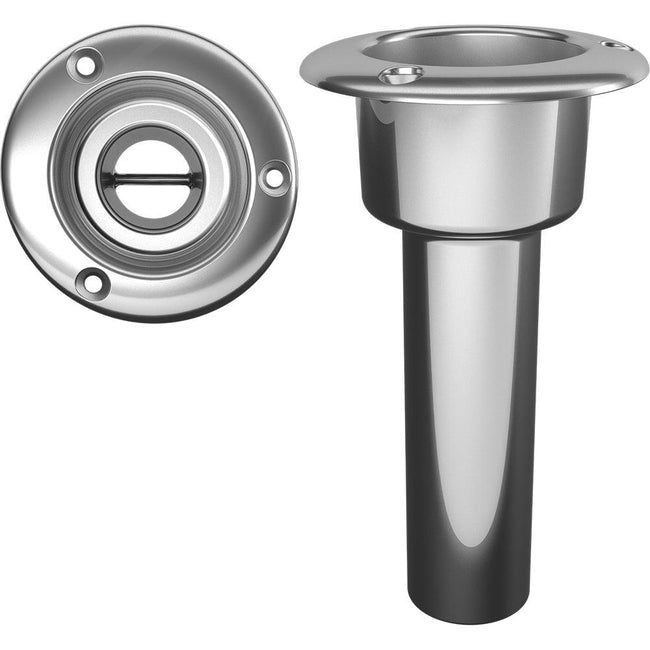 Mate Series Stainless Steel 0 Rod  Cup Holder - Open - Round Top [C1000ND] - Rough Seas Marine