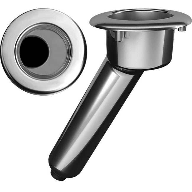 Mate Series Elite Screwless Stainless Steel 30 Rod  Cup Holder - Drain - Round Top [C1030DS] - Rough Seas Marine