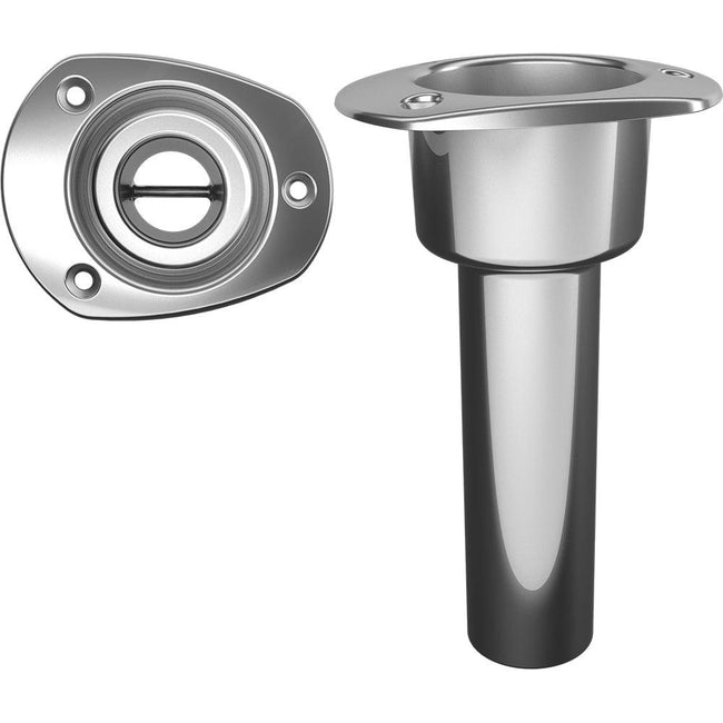 Mate Series Stainless Steel 0 Rod  Cup Holder - Open - Oval Top [C2000ND] - Rough Seas Marine