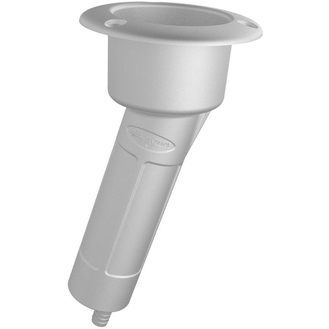 Mate Series Plastic 15 Rod  Cup Holder - Drain - Round Top - White [P1015DW] - Rough Seas Marine