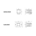 RIGID Industries Ignite Flush Mount Diffused - Single - Black [20631] - Rough Seas Marine