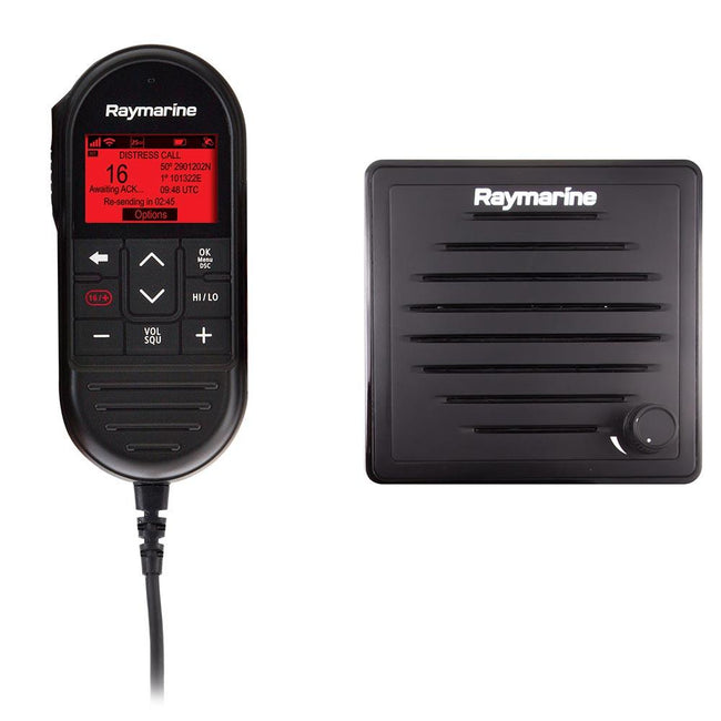 Raymarine Ray90 Wired Second Station Kit w/Passive Speaker, RayMic Wired Handset  RayMic Extension Cable - 10M [T70432] - Rough Seas Marine