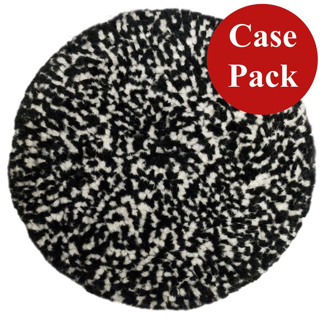 Presta Wool Compounding Pad - Black  White Heavy Cut - *Case of 12* [890146CASE] - Rough Seas Marine