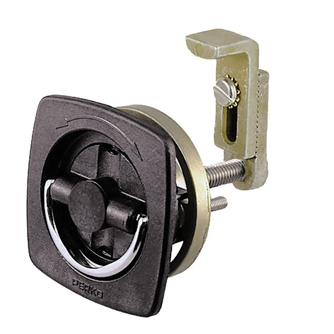 Perko Flush Latch - Non-Locking - 2.5" x 2.5" w/Offset Adjustable Cam Bar [0932DP2BLK] - Rough Seas Marine