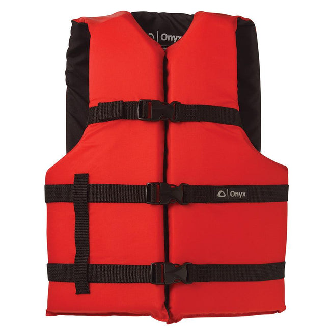 Onyx Nylon General Purpose Life Jacket - Adult Universal - Red [103000-100-004-12] - Rough Seas Marine