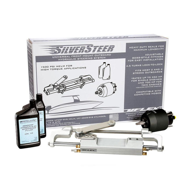 Uflex SilverSteer Universal Front Mount Outboard Hydraulic Tilt Steering System - 1500PSI V2 [SILVERSTEER 2TB] - Rough Seas Marine