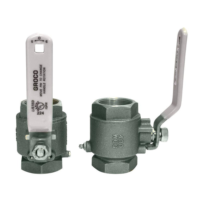 GROCO 1-1/2" NPT Stainless Steel In-Line Ball Valve [IBV-1500-S] - Rough Seas Marine