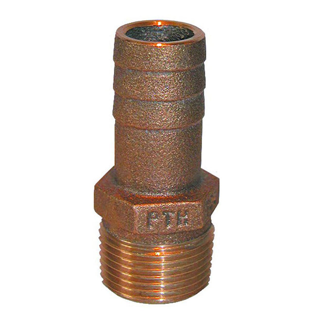 GROCO 1/2" NPT x 1/2" or 5/8" ID Bronze Pipe to Hose Straight Fitting [PTH-5062] - Rough Seas Marine