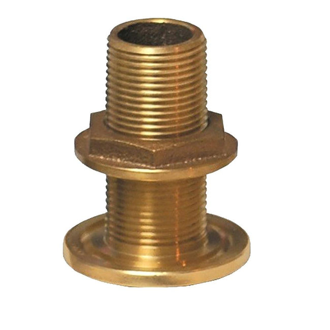 GROCO 1/2" NPS NPT Combo Bronze Thru-Hull Fitting w/Nut [TH-500-W] - Rough Seas Marine