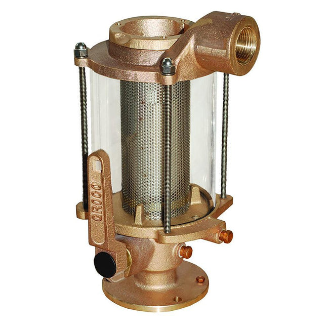 GROCO 1-1/4" Ball Valve/Seacock  Raw Water Strainer Combo [BVS-1250] - Rough Seas Marine