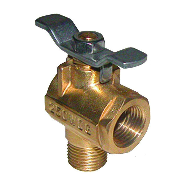 GROCO 1/2" NPT 90 Bronze Fuel Valve [FV-590] - Rough Seas Marine