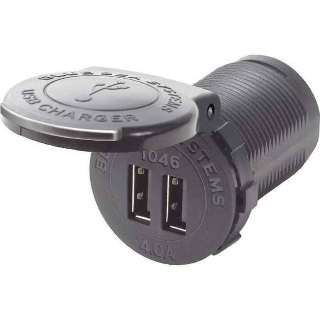 Blue Sea 1046 48V Dual USB Charger Socket Mount [1046] - Rough Seas Marine