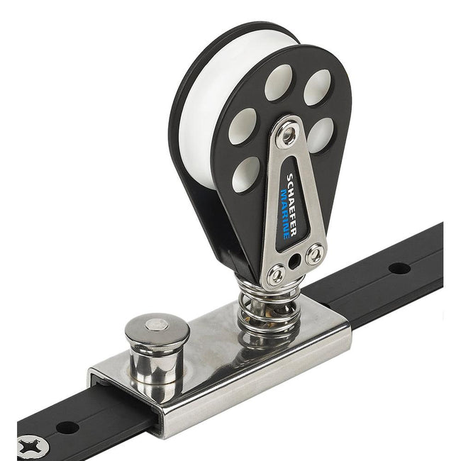 Schaefer Spring Loaded/Lined Slide/Aluminum f/1" T-Track [504-82] - Rough Seas Marine