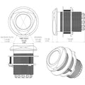 Lumitec Typhoon Underwater Bronze Thru-Hull LED Light - White/Blue [101448] - Rough Seas Marine