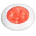 Hella Marine Red LED Round Courtesy Lamp - White Bezel - 24V [980508241] - Rough Seas Marine