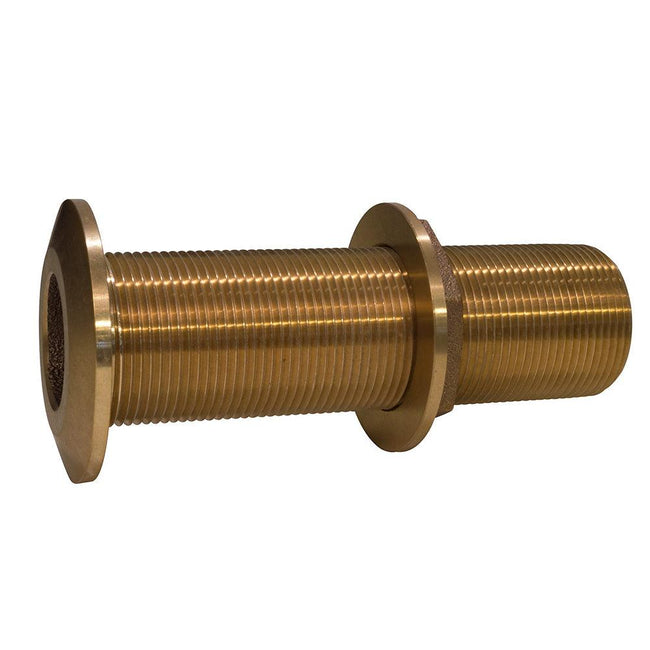 GROCO 2" Bronze Extra Long Thru-Hull Fitting w/Nut [THXL-2000-W] - Rough Seas Marine