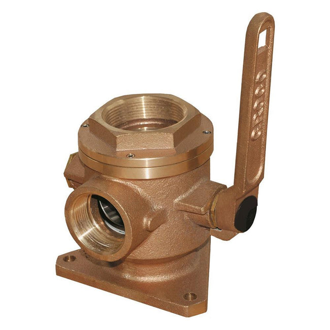GROCO 1-1/2" Safety Seacock w/1-1/4" Side Port [SBV-1500-P] - Rough Seas Marine