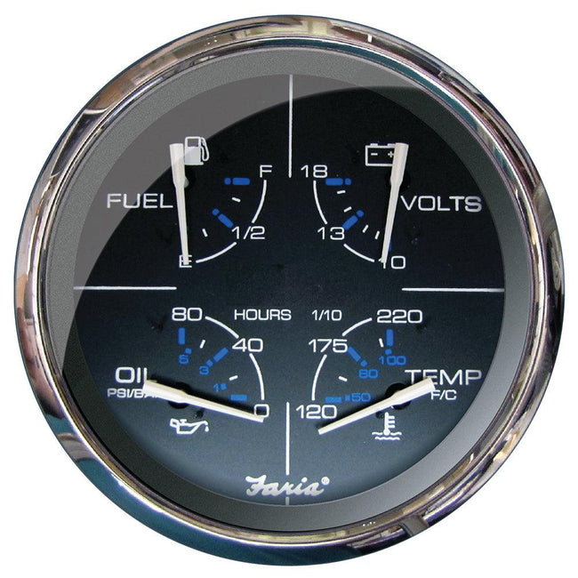 Faria Chesapeake Black 5" Multifunction Gauge [33762] - Rough Seas Marine