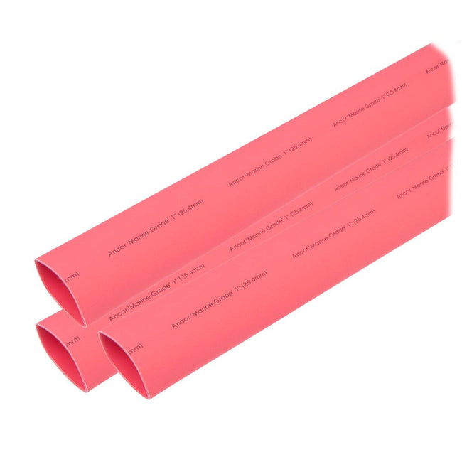 Ancor Heat Shrink Tubing 1" x 3" - Red - 3 Pieces [307603] - Rough Seas Marine