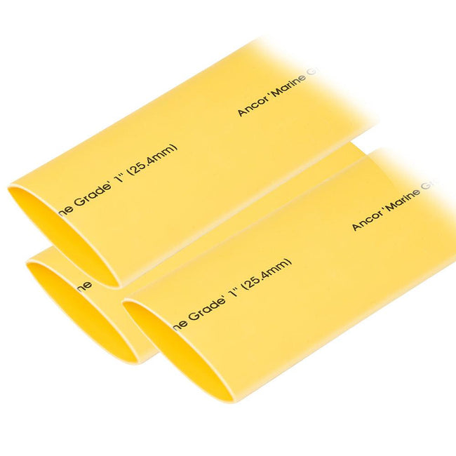 Ancor Heat Shrink Tubing 1" x 12" - Yellow - 3 Pieces [307924] - Rough Seas Marine