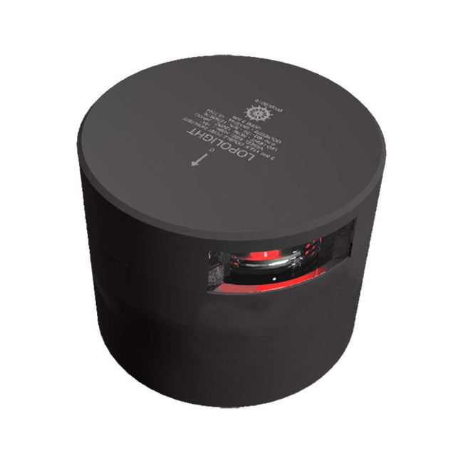 Lopolight Series 301-109 - Navigation Light - 3NM - Horizontal Mount - Red - Black Housing [301-109-B] - Rough Seas Marine