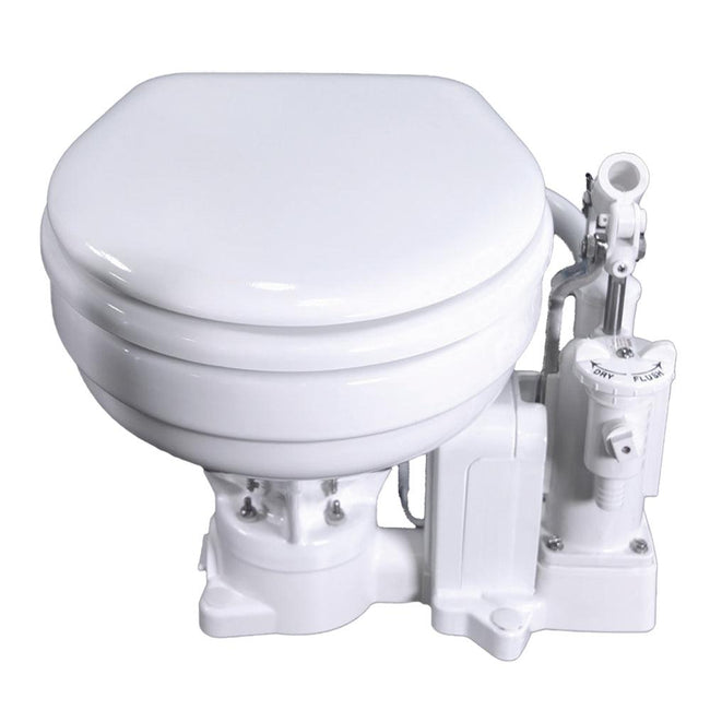 Raritan PH PowerFlush Electric/Manual Toilet - Marine Size - 12v - White [P101E12] - Rough Seas Marine