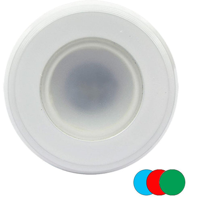 Shadow-Caster Color-Changing White, Blue  Red Dimmable - White Powder Coat Down Light [SCM-DL-WBR] - Rough Seas Marine