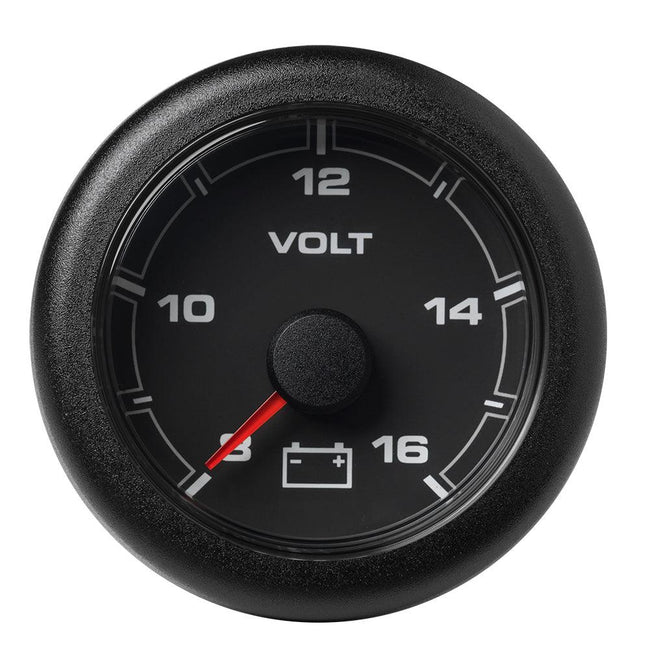 Veratron 52MM (2-1/16") OceanLink Battery Voltage Gauge - 8 to 16 V - Black Dial  Bezel [A2C1066100001] - Rough Seas Marine