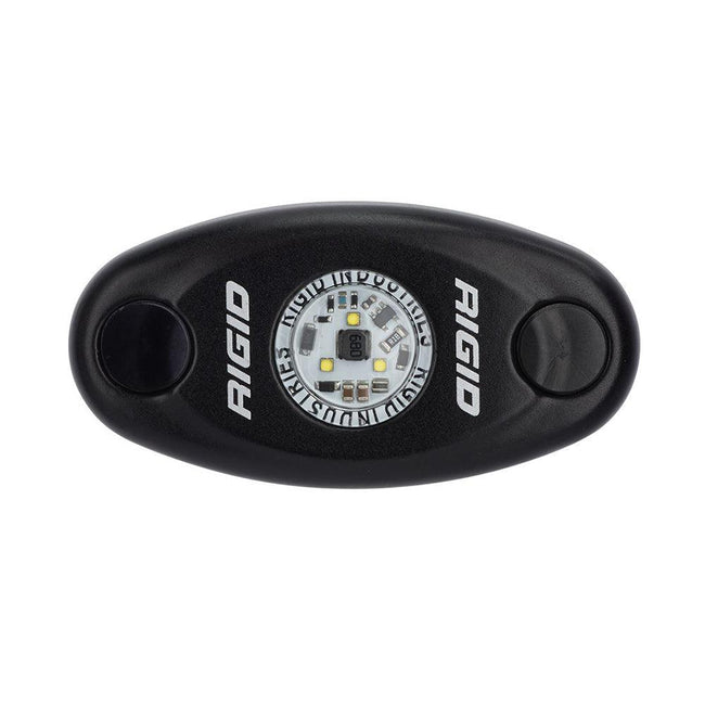 RIGID Industries A-Series Black High Power LED Light Single - Natural White [480083] - Rough Seas Marine