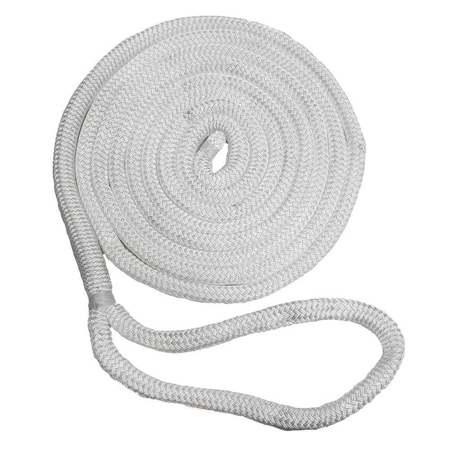 New England Ropes 3/8" Double Braid Dock Line - White - 25 [C5050-12-00025] - Rough Seas Marine