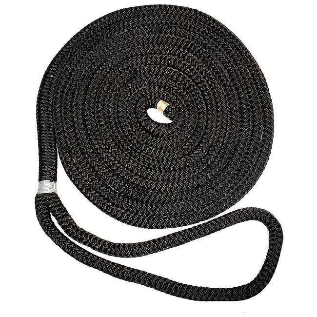 New England Ropes 3/8" Double Braid Dock Line - Black - 25 [C5054-12-00025] - Rough Seas Marine