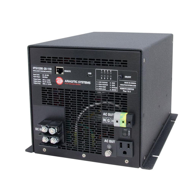 Analytic Systems AC Intelligent Pure Sine Wave Inverter 1200W, 20-40V In, 110V Out [IPSI1200-20-110] - Rough Seas Marine