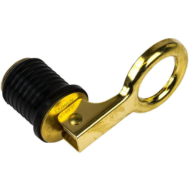 Sea-Dog Brass Snap Handle Drain Plug - 1" [520070-1] - Rough Seas Marine